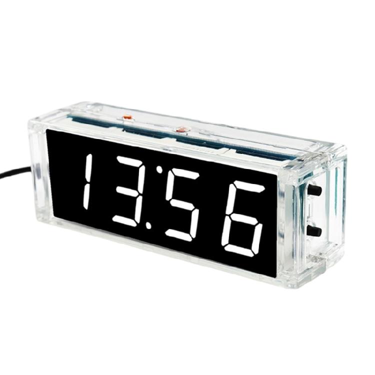 

Electronic Clock DIY Digital Clock TimeLights Control Temperature Thermometer білий