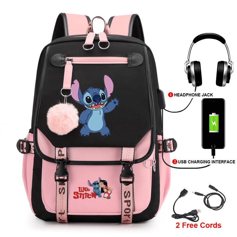 Backpack Student School Bag Fashion Backpack Usb Computer Bag Large Capacity Burden Reduction School Bag