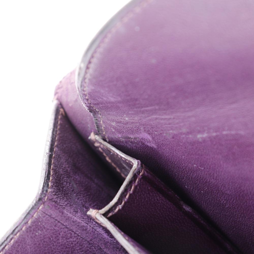 Hermes Fako Clutch Bag Vintage Bordeaux Box Carf Women Used