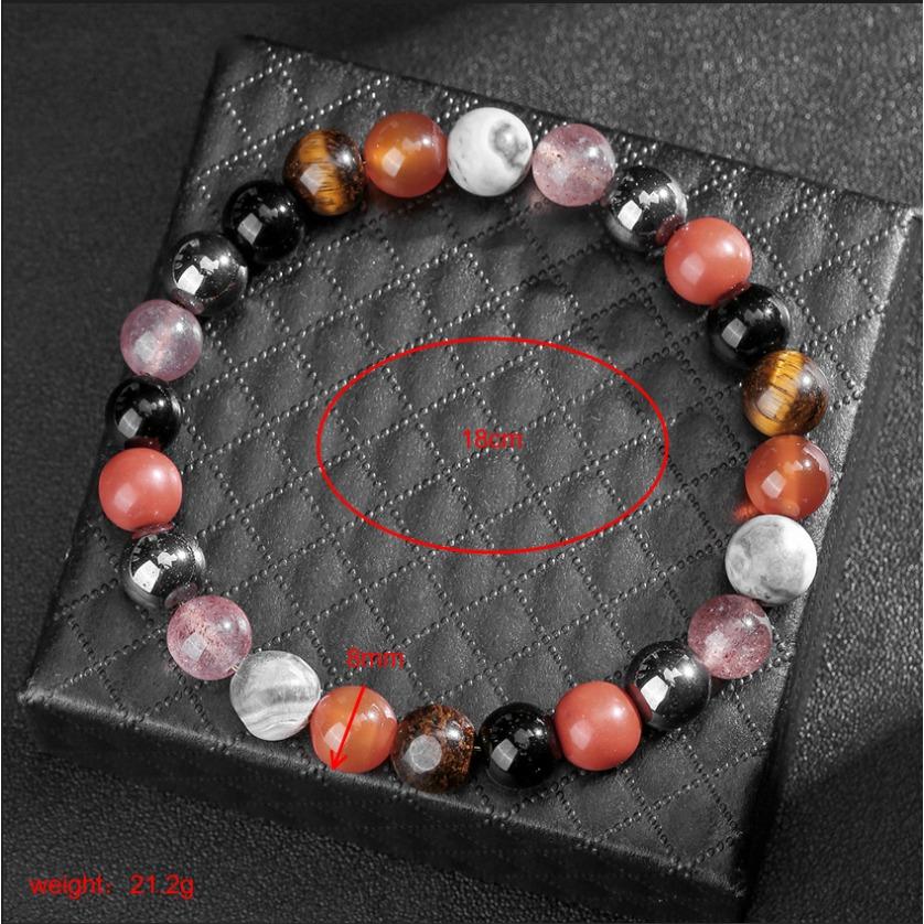 Crystal Bracelets, Natural Stones, Strawberry Crystals, Red Agate Beads, Bracelets, Accessories