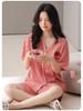 Women's Summer Modal Pajamas: Short Sleeve, Thin Style, with Chest Pads, Round Neck – Sweet Student Homewear