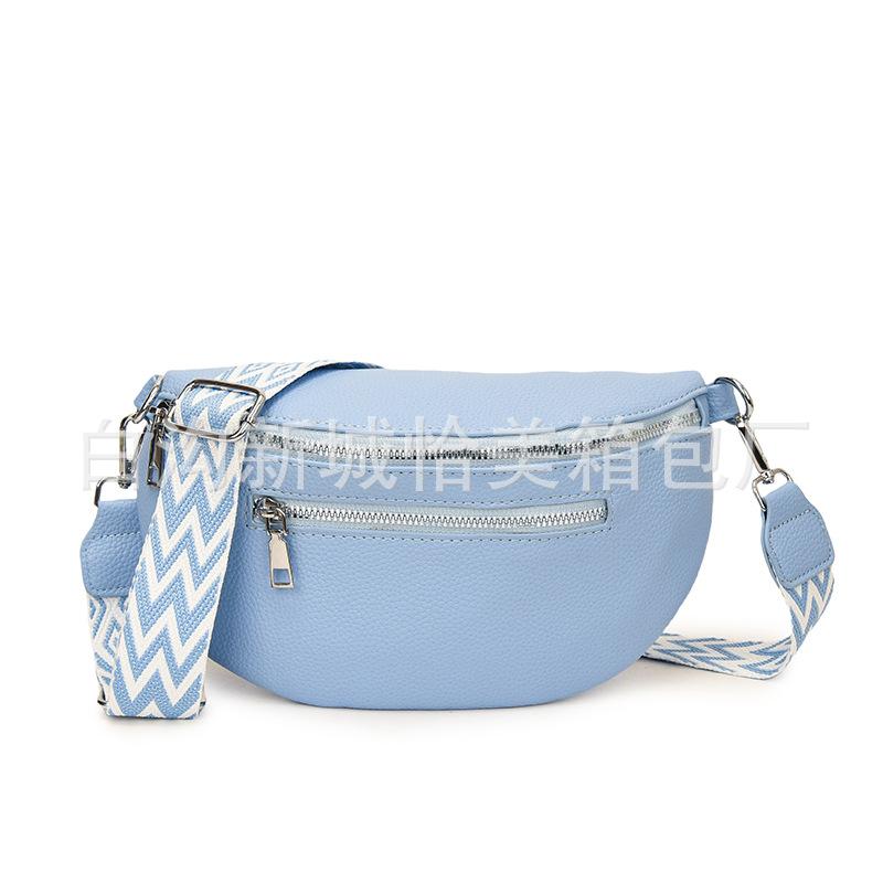 Trendy Fashion Breast Bag Women's New Wide Shoulder Strap Waist Bag Large Capacity Saddle Bag Versatile Messenger Bag