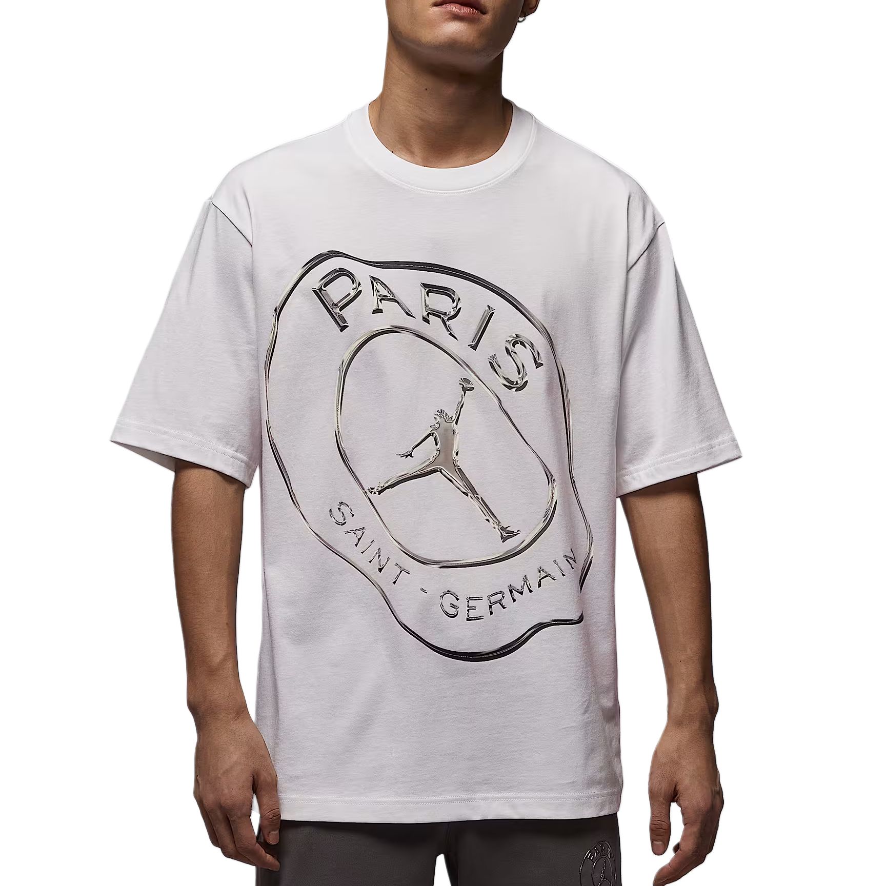 

Jordan Paris Saint Germain Cotton Pullover Knit Short Sleeve T-Shirt Men Tops IF3808-100 2XL