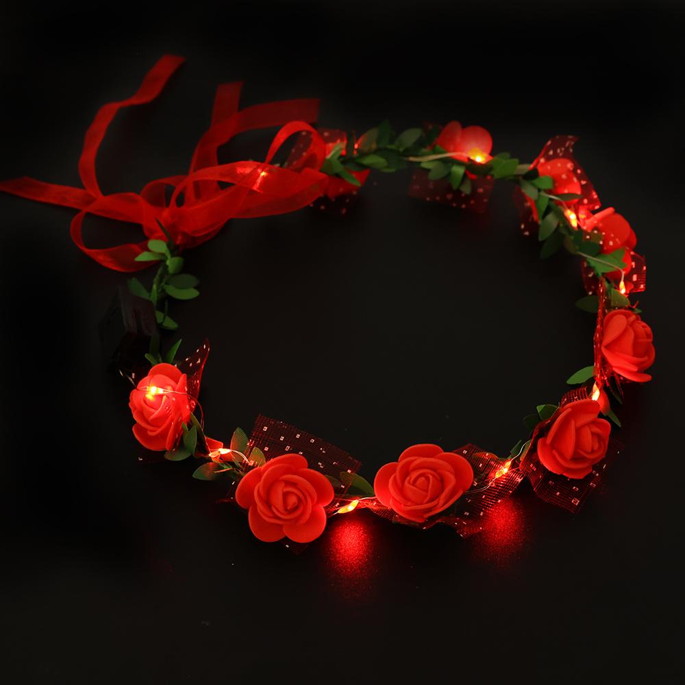 Simulated Roses Light-emitting LED Garland