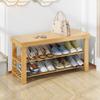 Simple Bamboo Shoe Cabinet Multi-layer Shoes Shelf Shoe Rack Household Dormitory Dustproof Shoe Shelf Flower Stands Stools