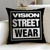 classic skate brand Vision Street Wear Cushion Cover Soft & Easy-Wash Pillow Case – Versatile for Couch, Bed, Travel and Office