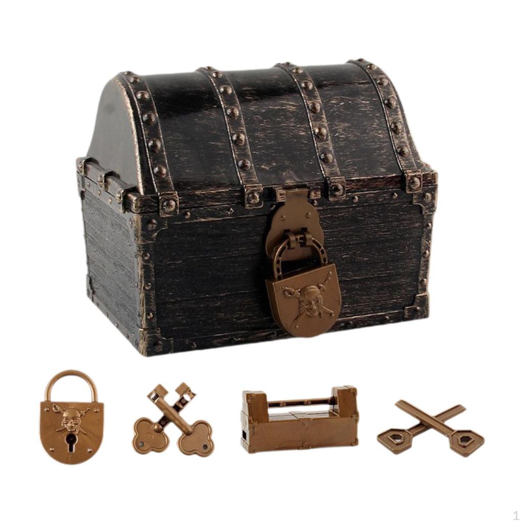 Chest, Toy, Pirate Decoration, Water Pool Game, Multifunction, Accessories, Jewelry Box, Box for
