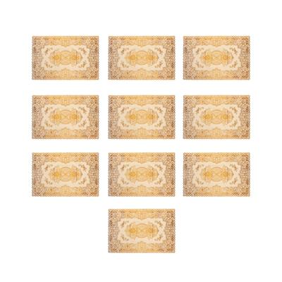 10pcs Placemats European Style Gold Stamp PVC Decorative Heat Insulation Table Mats for Home Party Wedding