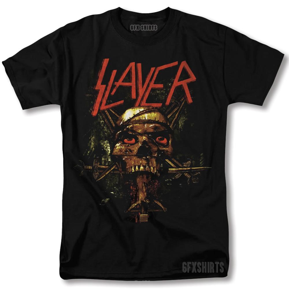 

Slayer Heavy Metal Rock Music Concert Event Tour Vntg Graphic Design T-Shirt 3XL