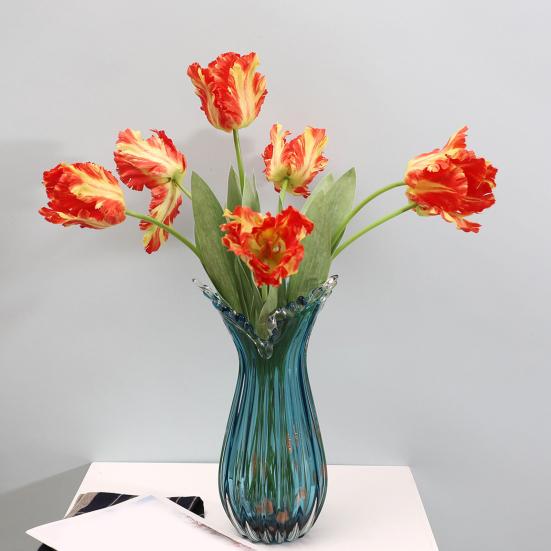 Simulovaný tulipánový květ Umělý tulipán s dlouhým stonkem Opakovaně použitelný Nenáročný Umělý tulipán pro květinové aranžmá Domácí Kancelář Svatba Dekorace