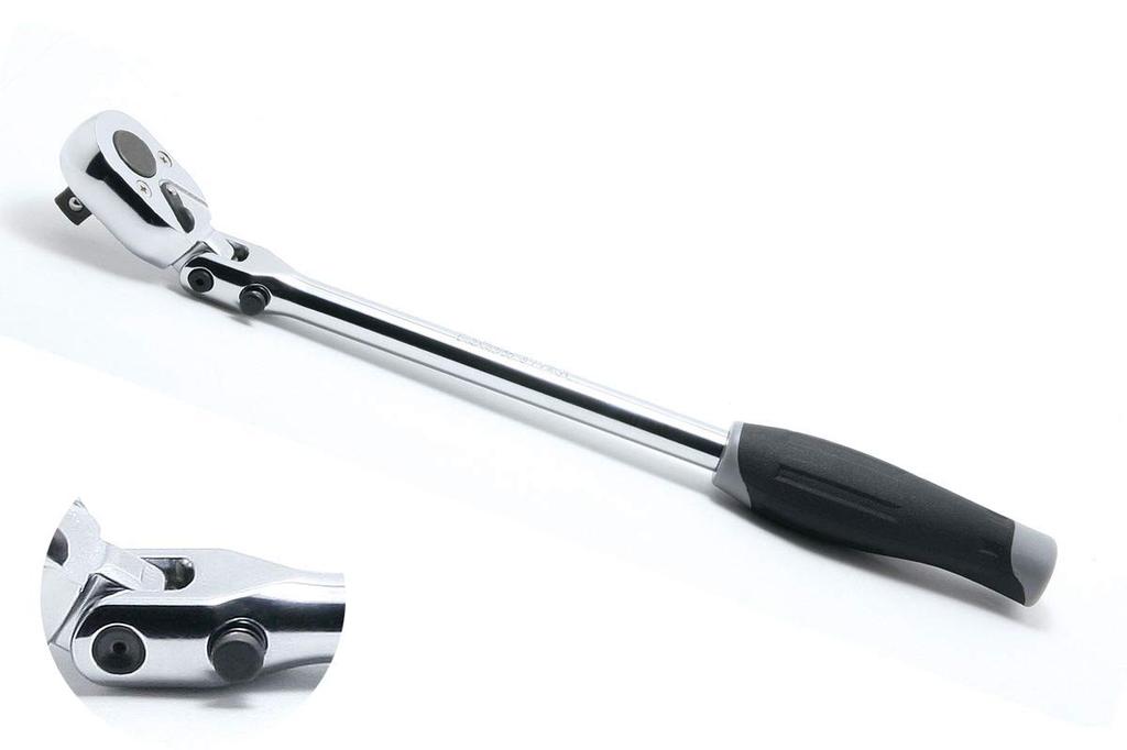 Koken Swing Head Ratchet Handle Overall Length 3774JL 3/8" (9.5mm) SQ. (with Lock/Resin Grip), 265mm,