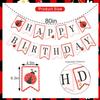 Ladybug Happy Birthday Banner - Cute Ladybird Party Decorations, Ladybug Theme Hanging Flags for Baby Showers, Kids Room Decor, Outdoor Garden Party