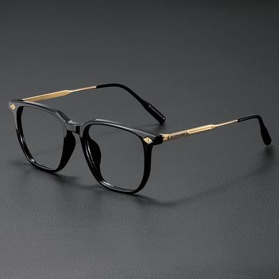 Anti Blue Light Glasses Men Business Square Myopia Prescription Eyeglasses for Women Large Frame Optical Eyewear