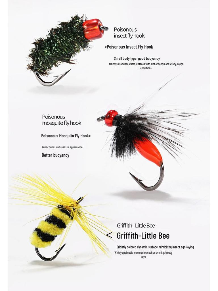 Meteorite Stone Micro Lure: Spinning Sunflower Seed Sequin Hook for Fly Fishing, Rigged for Mandarin Fish with White Stripes