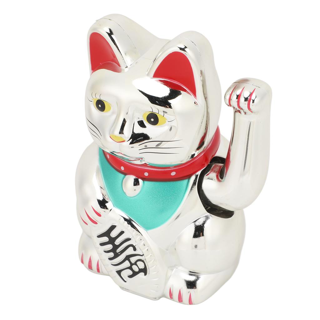 Waving Arm Cat Ornament Hand Waving Plastic Electric Hand Waving Cat Decoration for Home Car Shop