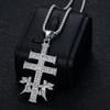 Hot Selling Hip Hop Jewelry Titanium Steel Gold Plated Diamond Angel Cross Pendant Necklace