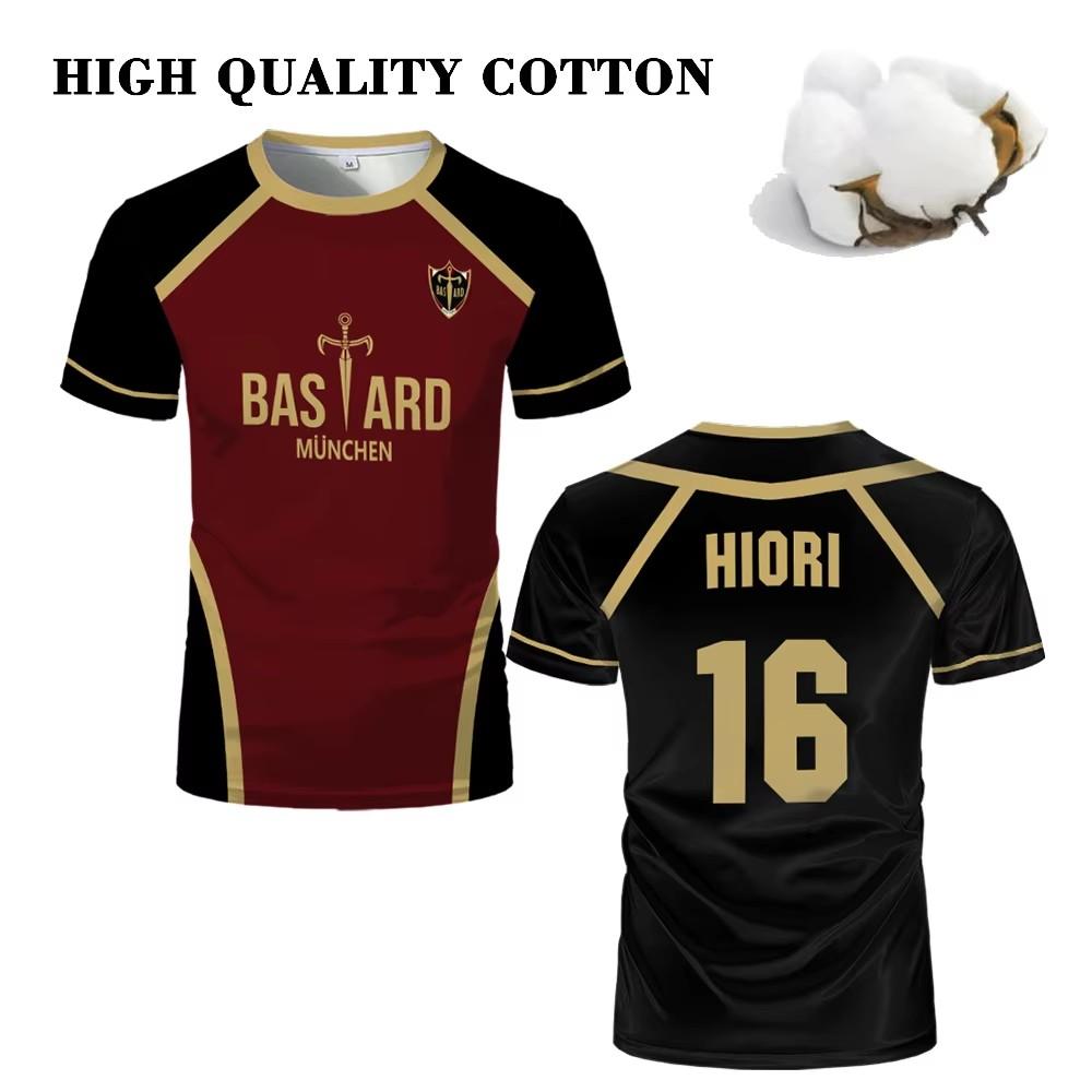 Men's T-shirt Blue Lock Bastard MUNCHEN T Shirts Anime Cos ISAGI KAISER T-shirts Women Clothing Tops US Size 140g Fabric