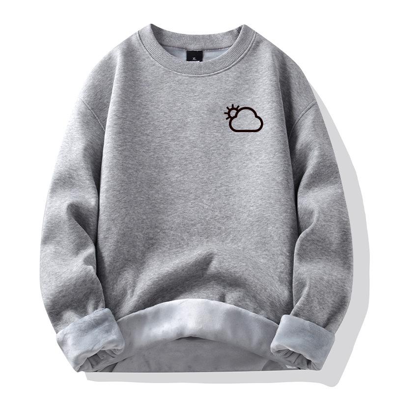 Men's Hoodie Loose Round Neck Sweatshirt Casual Hundred Sweatshirt Trendy Jacket