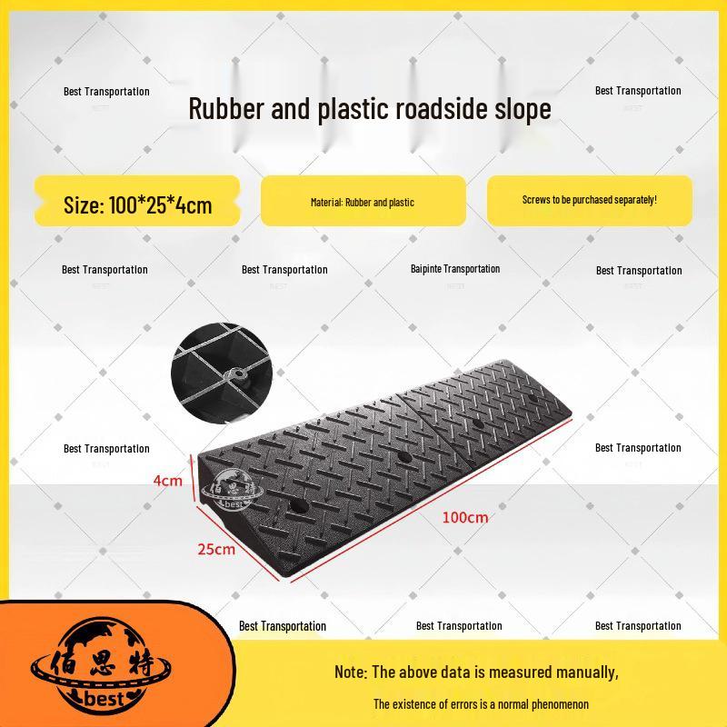 Household Rubber Threshold Ramp for Curbs and Slopes: Car and Road Edge Climbing Pad