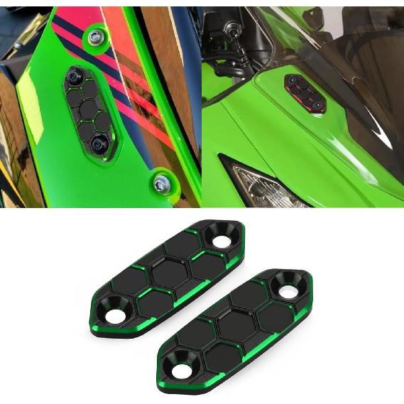 For Ninja ZX 636 ZX-6R ZX6R 2024 2025 Motorcycle Rear View Side Mirror Block Off Plates Accessories ninja zx636 zx-6r zx6r (black)