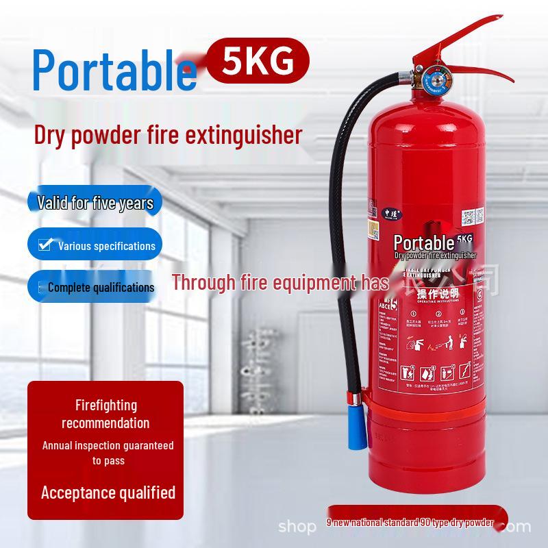 4kg Portable Dry Powder Fire Extinguisher for Factory and Shop Use