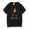 Вінтажна футболка Johnnie Walker Scotch Whiskey Black Classic УСІ РОЗМІРИ вінтажна Прана графіка Розтягнута Повсякденна Дихаюча мода