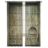 Alte Holztür Antike Retro Gardinen Wohnzimmer Fenster Tüll Vorhänge für Schlafzimmer Küche Home Dekoration Voile Vorhänge