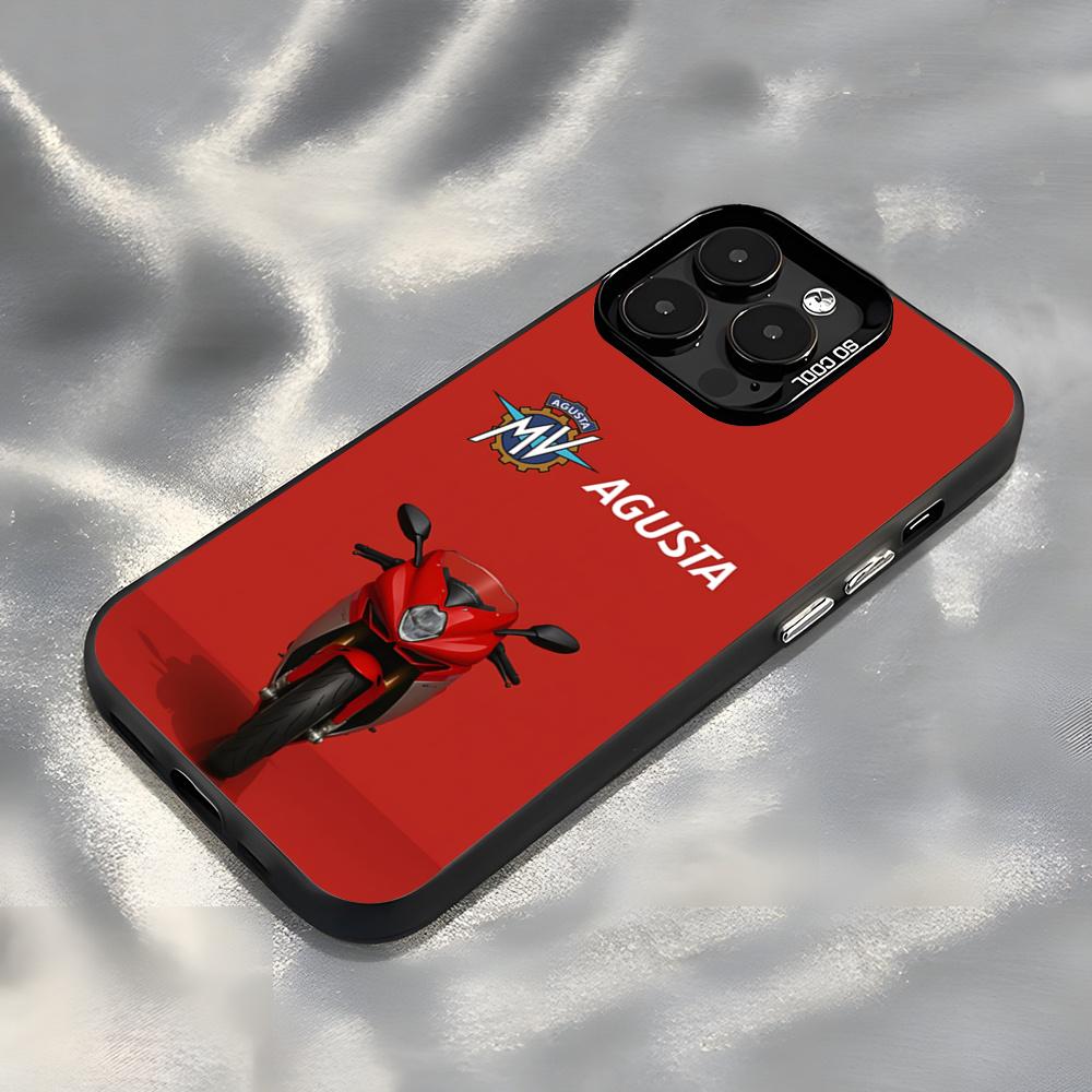 Motorcycle MVAgusta Phone Case For IPhone17 Air 16 15 14 Plus 13 12 11 Pro 7 8 XS Max XR Silver Black Bumper Case