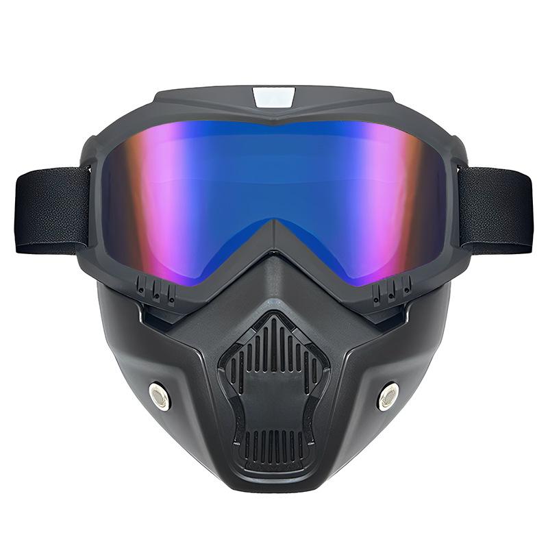 Retro Harley Windproof Motorcycle Goggles: Off-Road Riding One-Piece Mask Glasses