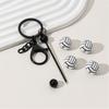 Baseball Volleyball Beaded Keychain Sport Themed Keychain Key Holder Keyring Accessory for Bag Charm Keychain Decoration