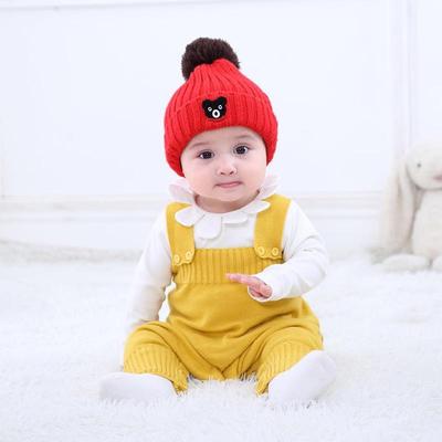 Knitted Cotton Baby Overalls with Open Crotch for 0-2 Years, Boys & Girls, Suitable for Spring/Autumn
