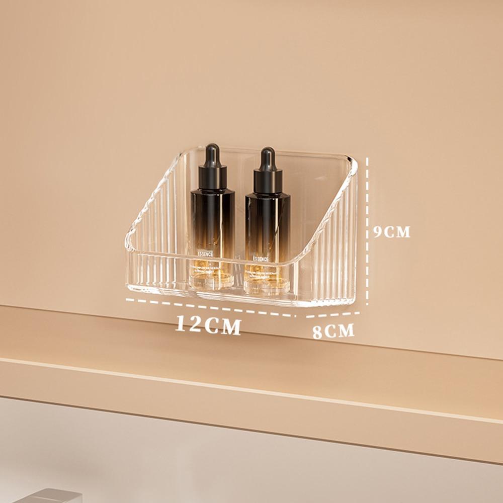 New Multifunctional Cosmetic Storage Box Cabinet Wall Mounted Oblique Desk Storage Organizer Transparent Bathroom Shelves Rack