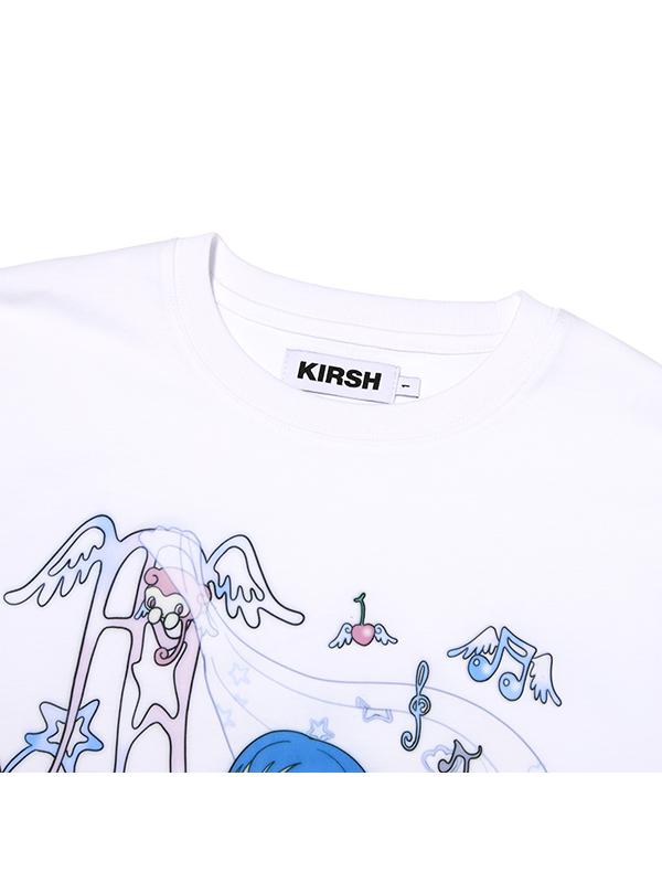 KIRSH X Sunonebird Main Graphic Big Oversized T-Shirt [White]