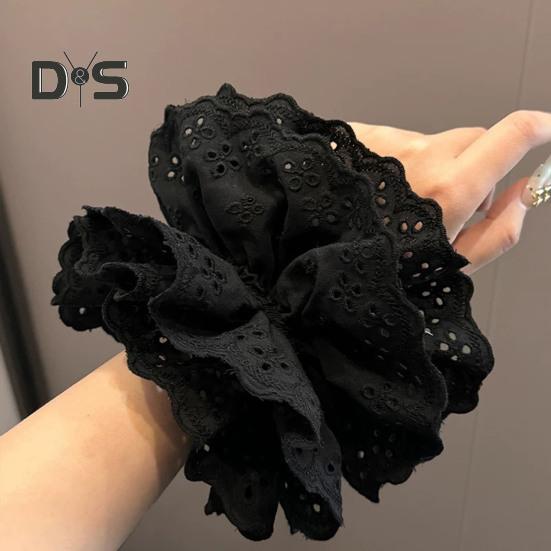 Damska Opaska do Włosów Czterowarstwowa Koronkowa Ozdoba Duża Opaska Jednolity Kolor Styl Francuski Gumka do Włosów Akcesoria do Włosów