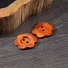 10 Stück Blumenknöpfe aus Holz, 2 Löcher, schöne Knöpfe mit flacher Rückseite, Damenmantel, Pullover, Bekleidungszubehör