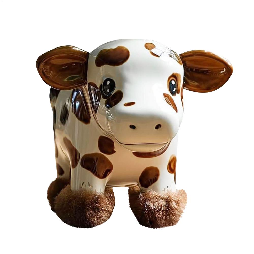 Cow Planter Pot Animal Shaped Highland Cow Planter Pot 4 inch Balcony Decoration Supplies Successes Plants Flowerpot Resin Cute