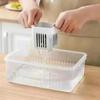Kitchen Onion Ginger Garlic Storage Preservation Box Multi Grid Food Grade Fruit Vegetable Drain Box Refrigerator Storage Tank