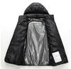 Smart Heated Winter Jacket with Hood for Men, Thick Warm Cotton, USB Charging