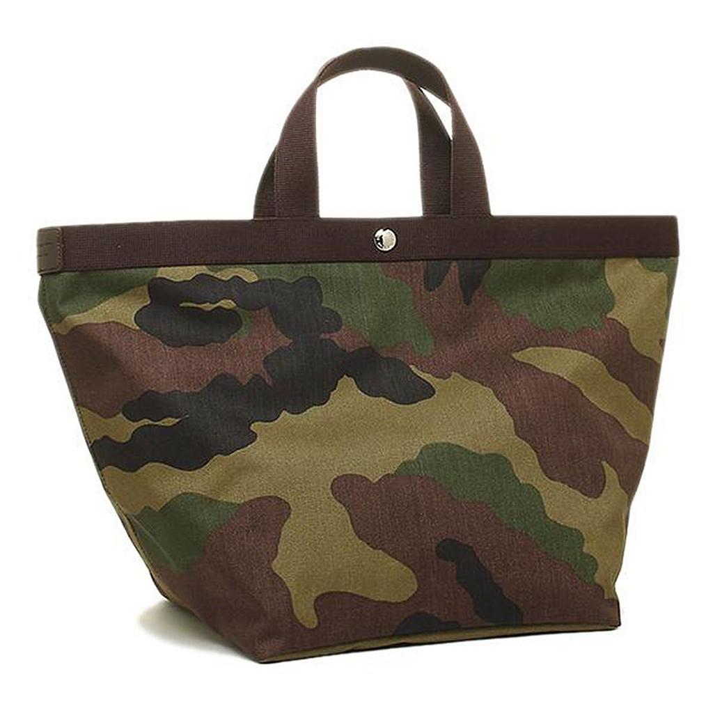 Herve Chapelier 725W Tote Size Brown Bag, 49/69, Women's, Camouflage, [Used]