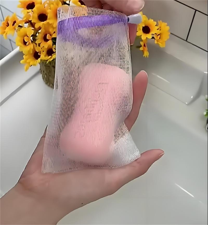 White PE Fiber Bath Mitts Soaps Wear Rope Nets 1Set of 10 PCS Foaming Catalyze Washing Soap Foam Fragrance Deodorant Healthy Auxiliary Generation Foam