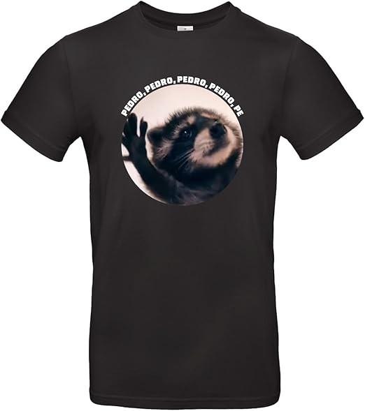 

Pedro Raccoon T Shirt Black White Funny Meme Unisex T-Shirt S