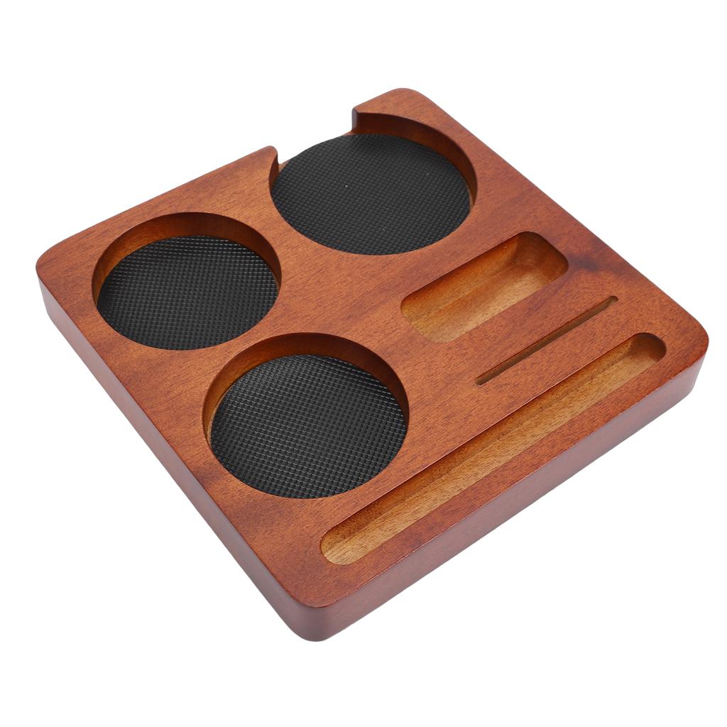   Filter Holder with Non-Slip Support for Coffee Pressing Station in Walnut Wood