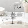2D Flat, 1pc Dad Appreciation Heart Acrylic Sign, Inspirational "My Hero Dad" Quote Decor, Perfect Father's Day/Birthday Gift for Dad, Desktop Ornamen