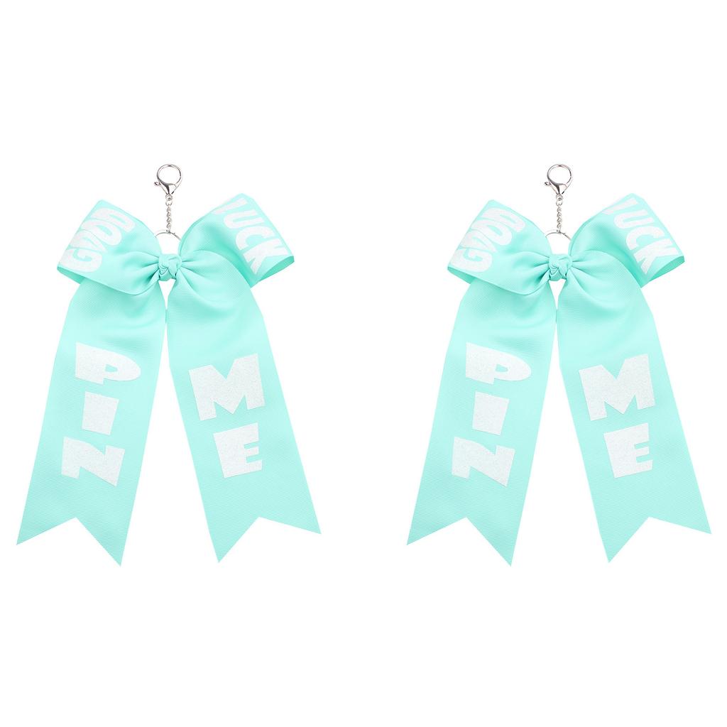 2 Stück Übertriebene Cheerleader-Schlüsselanhänger Stilvolle Schleifenform Mit Quasten Taschen-Hängeornament Perfekt Für Geschenke Und Dekorationen