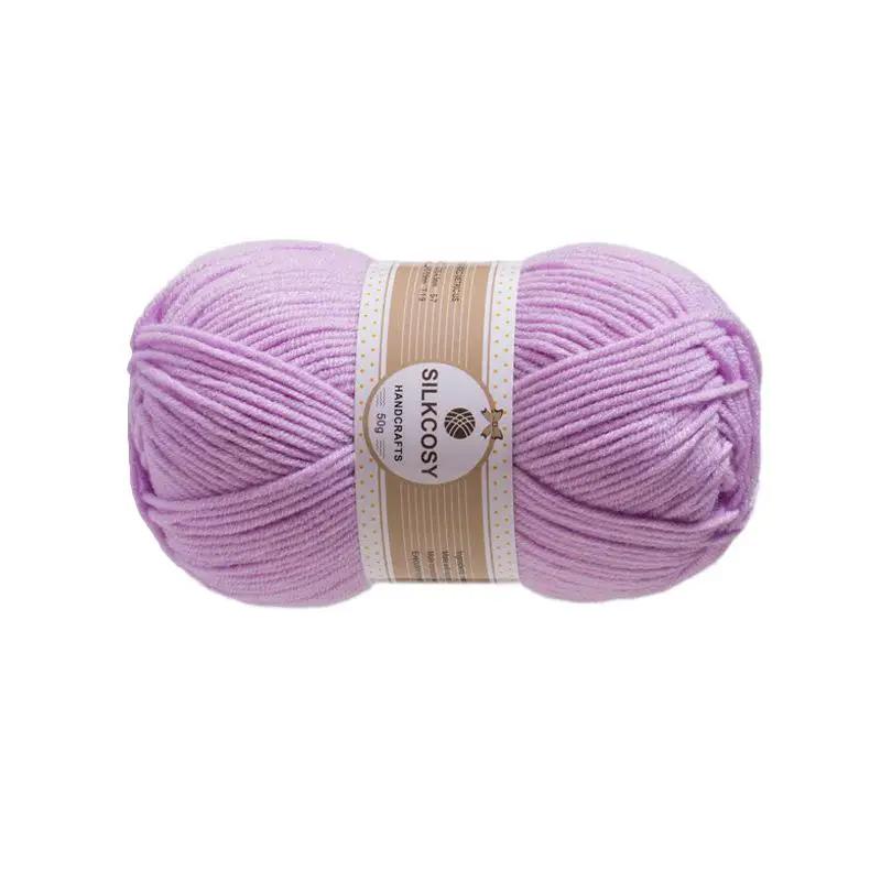

5Pcs 4-Strand Acrylic Milk Milk Cotton Yarn Hand Knitting Acrylic Blending Knit Yarn Crochet Scarf Hat DIY Line Threads Handmade
