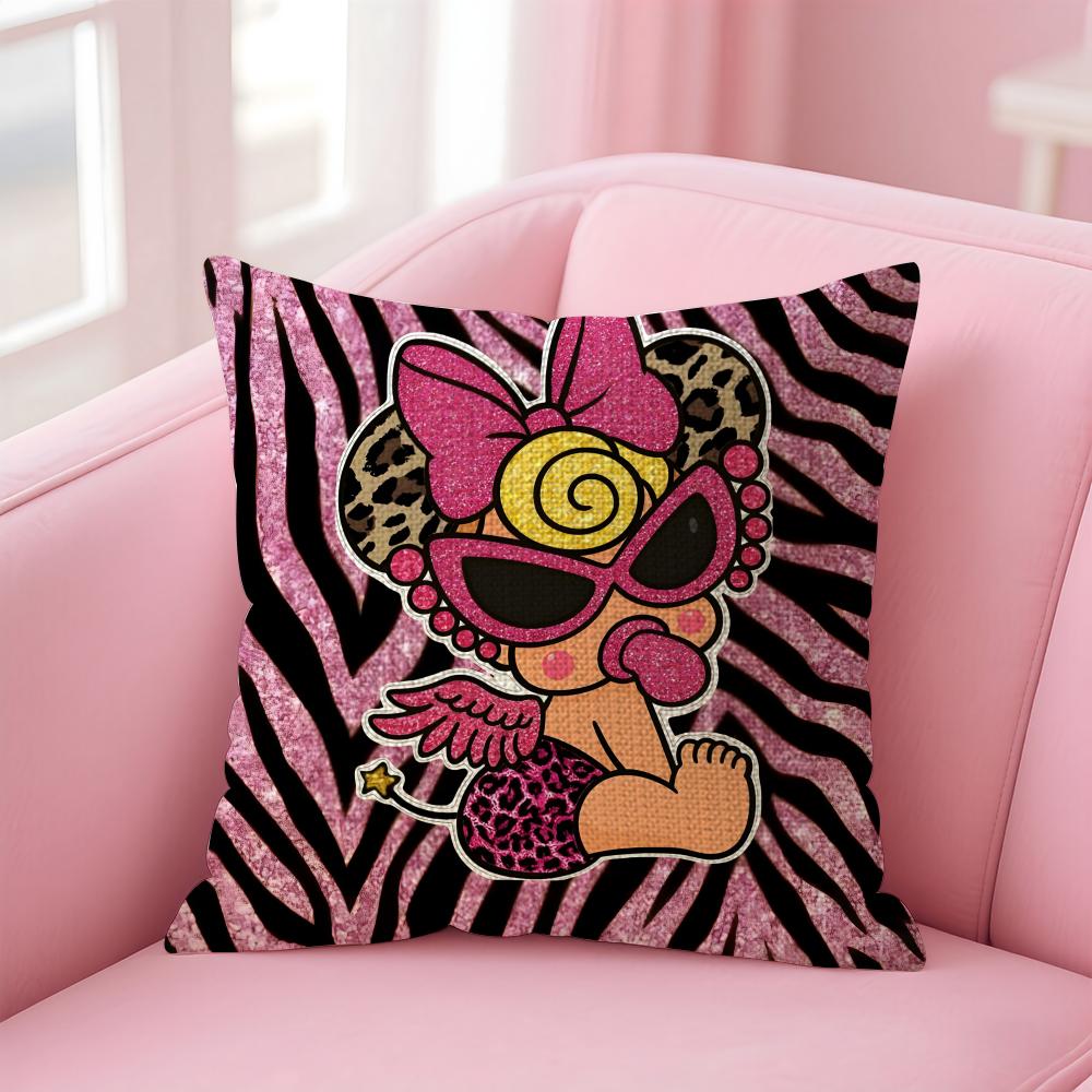 

HHysteric MiniI Fashion Cushion Cover Natural Linen Pillow Case DoubleSided Print Decorative Sofa Pillowcase Home Decor Gift 30x30cm