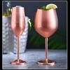 220/500ml Edelstahl Weinglas Cocktailkelch Rotweinglas Kreatives Metallweinglas Champagnerkelch für Bar Restaurant