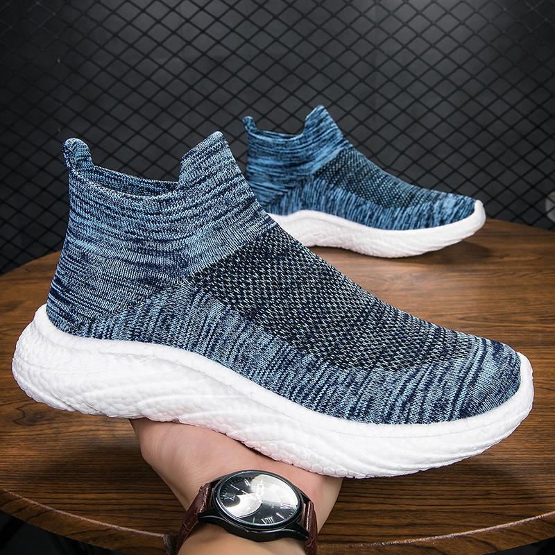 Mode Frühling und Herbst neue Herren- und Damen High-Top Casual Sportschuhe Walking Laufschuhe Fitnessschuhe Mesh-Oberfläche atmungsaktiv