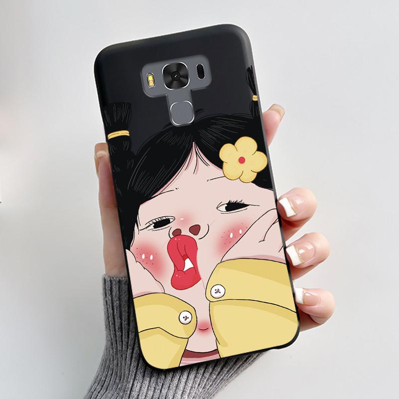 Case For Asus ZenFone 3 Max ZC553KL Capa Coque Cute Cartoon Printing Shell Protective Cover Soft Silicone Black Casing Funda