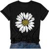 Damen Trendige Oberteile Sonnenblumen Grafik Locker Sommer T-Shirts Bluse